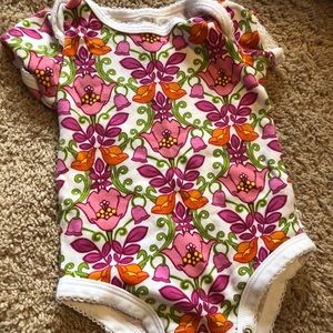 Vera Bradley Pink and Orange Floral Bodysuit